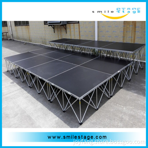 Outside Aluminum Stages With Wood Desk For Show